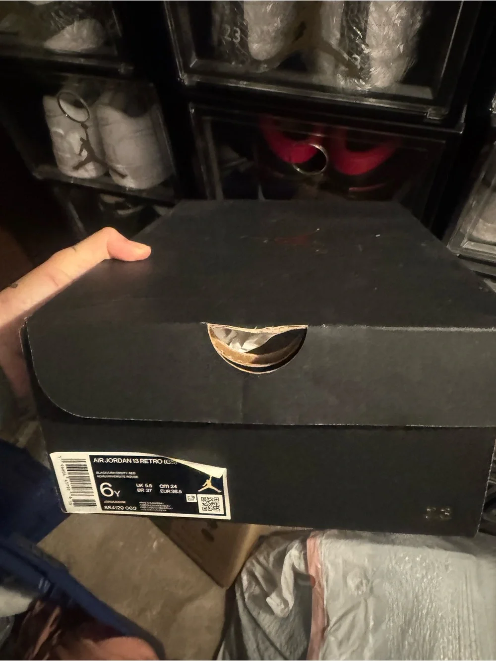 Jordan Black and Gray Men's Sneakers